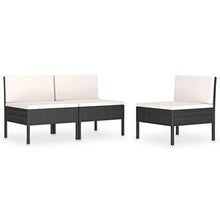 Tidyard Set 3 pz Divani da Giardino Modulaie per Esterno a 3 Posti in Polyrattan Marrone/Nero,Divano da Giardino 3 Posti,Divano da Esterno 3 Posti,Divano in Rattan,Divano Modularre,Divano Esterno - Arredi Casa