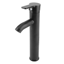 Rubinetto miscelatore in acciaio inox nero opaco, resistente alle perdite, per lavabo caldo e freddo, moderno miscelatore monocomando per lavabo con soffietto morbido