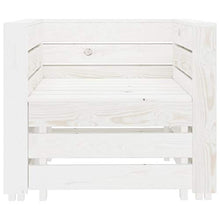 FAMIROSA Set Salotto da Giardino su Pallet 2 pz in Legno Bianco