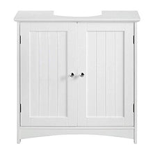 Flyelf Armadietto sotto Lavabo,Mobiletto sotto Lavello con 2 Ante 2 Scompartimenti Ripiani 60 * 30 * 60 cm