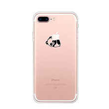 per custodia per iPhone 7 Plus/iPhone 8 Plus, CrazyLemon silicone TPU con motivo panda creativo per cellulare Custodia protettiva per iPhone 7 Plus/iPhone 8 Plus - Sotto il panda