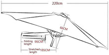 RUINAIER Ombrellone per Cortile Tavolo terrazza e Piscina Ombrelloni a Parete in Alluminio Patio Umbrella - Esterna Giardino Balcone Tilting Parasole Ombrello, 7ft / 220 Centimetri (Color : Green)