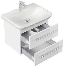 emotion Lavabo con mobiletto, Legno, Bianco Lucido, 65x45x41,6 cm, 2 unità
