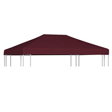 Tidyard-Copertura Superiore per Gazebo 310g/m² 3x4m Bordeaux Impermeabile con Rivestimento in PVC