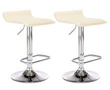CLP Set 2 Sgabelli Bar Dyn In Similpelle I Coppia Sedie Da Cucina Bancone Con Poggiapiedi, Colore:rosso
