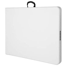 Monzana Tavolo da Giardino Tavolo da Campeggio Look PolyRattan 183x76 cm Tavolino Pieghevole Esterno Bianco