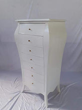 Louises Barock Rokoko - Cassettiera in stile antico, colore: bianco, altezza 144 cm
