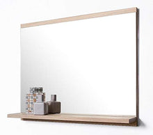 DOMTECH Specchio da bagno con ripiano, rovere Sonoma, specchio da bagno, specchio da parete, specchio da bagno