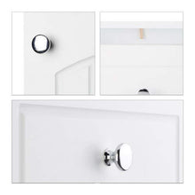 Relaxdays Mobile Bagno Legno, Armadietto con Cassetto, Design a Lamella, con Un’Anta, HLP: 80 x 30,5 x 30,5 cm, Bianco, White