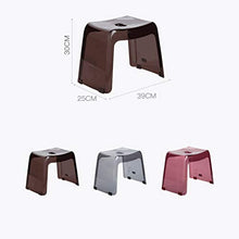 Sgabello Basso Trasparente Passo di Plastica del Piede Sgabello con Piedini Antiscivolo,Doccia Sgabello Poggiapiedi per La Cucina,Bagno,Camera da Letto E Salotto,Grigio