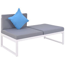 Tidyard Set Divano Angolare da Giardino, Mobili da Esterno 19 pz in Alluminio WPC