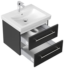 Mobile bagno con lavabo Villeroy & Boch Subway 2.0 60cm nero satinato