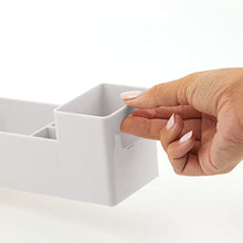 mDesign Set da 2 organizer portaoggetti con manici laterali – Cassetta pronto soccorso con 8 scomparti per creme, cerotti e medicinali – Scatola porta medicine ideale per il bagno – grigio chiaro