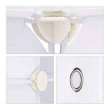 Relaxdays 10021971_49 Cabina Armadio Componibile, Plastica, Guardaroba con 2 Bastoni Appendiabiti e 14 Scomparti, Bianco