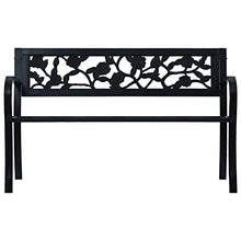 VidaXL - Panca da giardino, 125 cm, colore: Nero