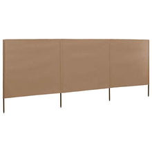 Tidyard Paravento a 3 Pannelli in Tessuto Giardino e Giardinaggio,Arredamento da Giardino e Accessori 400x120cm Grigio Talpa
