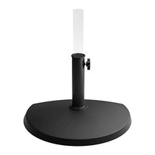 Uniprodo Mezza Base per Ombrellone Sostegno per Ombrellone Uni_Base_H01 (Plastica, Calcestruzzo, Nero, Mezzaluna)