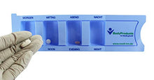 10-pc Dispenser-Medicine Medi-Inn Portapillole Portapillole Mit 4 Scomparti - blu, Norm