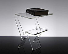 Slato Comodino da Notte dal Design Moderno in plexiglass Trasparente Oniro (32 × 27 × h44 cm)
