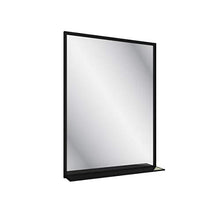 Aurlane Specchio bagno 80x60cm - laccato nero opaco con ripiani - FRAMED MIRROR