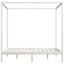 SKM Giroletto con Baldacchino 4 Cassetti Bianco in Pino 180x200 cm