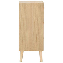 vidaXL Massello di Pino Credenza con 6 Cassetti Design Diversi Rustico Elegante Cassettiera Impugnature in Pelle Mobiletto Consolle Multicolore