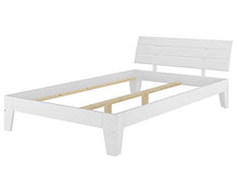 Erst-Holz Elegante Bianco Telaio Letto 120x200 in Pino Senza doghe e Materasso 60.54-12WoR