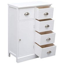 Festnight Credenza con 10 Cassetti in Legno Bianca 113x30x79 cm
