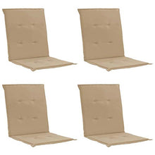vidaXL Cuscini per Sedie da Giardino 4 pz Beige 100x50x3 cm