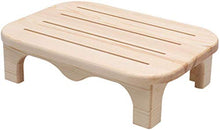 Sgabello con Gradino in Legno massello, Sgabello da Barba Resistente, Leggero e Antiscivolo, Sgabello Piccolo per Bambini, per casa, Bagno, Comodino