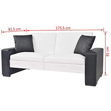 FAMIROSA Divano Letto con Braccioli in PVC Bianco Regolabile