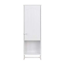 ZTGL Mobiletto Bagno Sospeso Multiuso, Armadietto Arredamento da Bagno Moderno con Ante Singole e Portasciugamani, Bianco, 26.5x14.5x80.5 cm