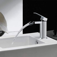 Auralum Rubinetto Monocomando per Lavabo + Rubinetto Bidet Set Miscelatori Completo per Bagno Finitura Cromo