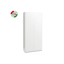 Armadio componibile camera da letto 2 ante bianco frassinato Cm 90x60xH 180