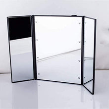 ZWH-Specchio per Il Trucco Tri-Fold Pieghevole Cosmetici Luci Specchio for Il Trucco Portatile Compatto da Viaggio Pocket Specchi Specchi con LED