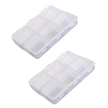 2pcs Portatile Vuoto Storage Clear 6 Cellule Pillola Medicina Drug Storage Caso di Plastica