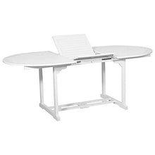 vidaXL Set Pranzo per Esterni 7 pz Legno Bianco con Tavolo Estensibile e Sedie