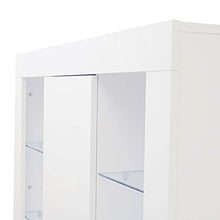 Comodino a tre ripiani a due lati, colore: bianco