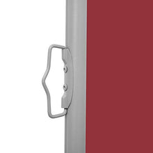 Tidyard Tenda Laterale Retrattile per Patio 600x170 cm Rossa,Resistente ai Raggi UV e all'Acqua