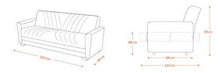 Divano 3 posti bianco e grigio in similpelle e tessuto - 220 x 88 x 83h cm, vano contenitore, trasformabile in letto una piazza e mezza - Arredi Casa