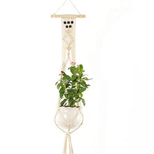 MICROSHE Macrame Plant Hanging Planter Gancio per Piante in Cotone per Esterno in Macrame per Piante (Colore : Beige, Dimensione : One)