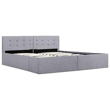 SKM Giroletto con Contenitore Grigio Chiaro in Tessuto 160x200 cm
