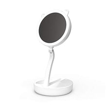 KLJHMAP Trucco LED Specchio, Wireless Carica Portatile Specchio a Tre Pieghevole Illuminante Luce Specchio Desktop Dressing Specchio