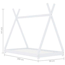 FAMIROSA Giroletto per Bambini Bianco in Massello di Pino 90x200 cm-3360