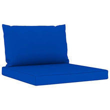 vidaXL Cuscini per Divano Pallet 2 pz Blu in Tessuto