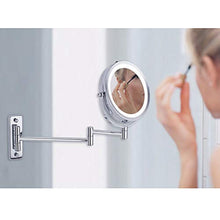 Specchio per Trucco a LED da Parete, Makeup Vanity Mirror, Specchio cosmetico per Trucco 5X, Specchio da Parete Pieghevole da 6 Pollici per Specchio da Barba