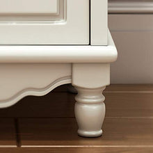 MHUI Comodino Comodino in Legno Bianco a 2 cassetti, cassettiera a 2 cassetti