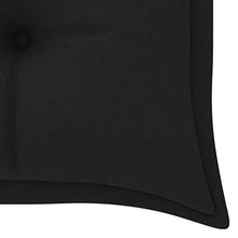 vidaXL Panca da Giardino con Cuscino Nero 150 cm in Legno di Teak