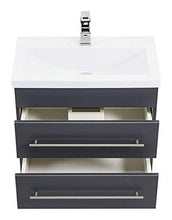 emotion Badmöbel Mars 600 Slimline Anthrazit seidenglanz Mobili da Bagno, MDF, Antracite, 60.00 x 36.00 x 52.00 cm, 2 unità
