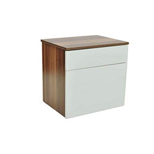 FAMIROSA Comodini Set 2 pz con 1 Cassetto Marrone/Bianco